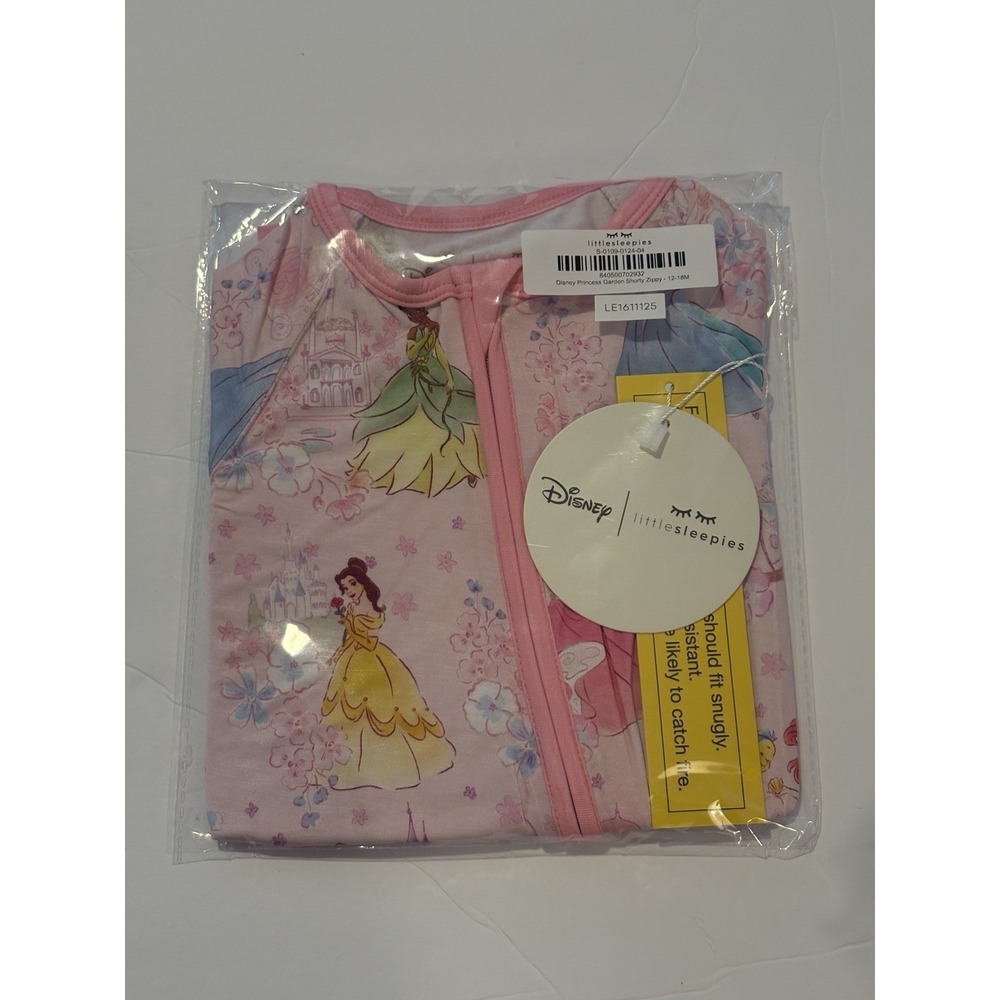 Little Sleepies DISNEY PRINCESS GARDEN Zippy Shorty 12-18M NEW IN BAG